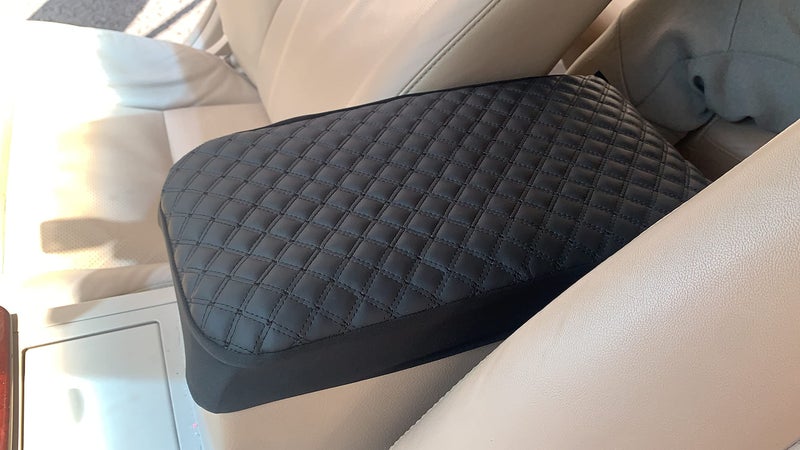 it's us Armrest Cover for 2010â€“2017 Chevy Equinox & GMC Terrain, Thick Padded Black Synthetic Leather Console Protector - Image 2